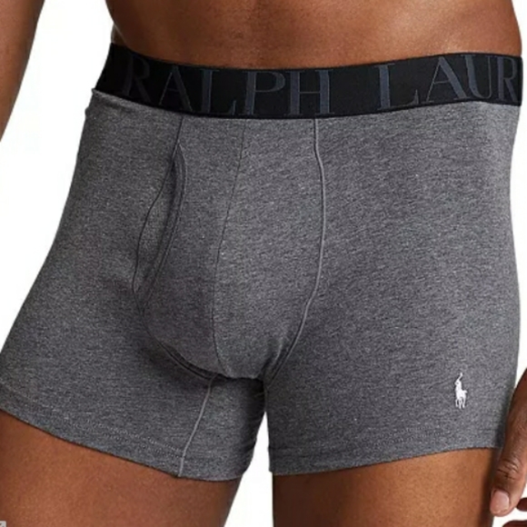 NWT Polo Ralph Lauren Men's Classic fit Boxer briefs - Heather/Charcoal/black - Picture 2 of 13